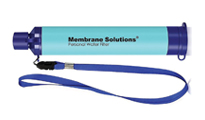 Membrane Solutions Water Filter Straw Blue water purification filter straw